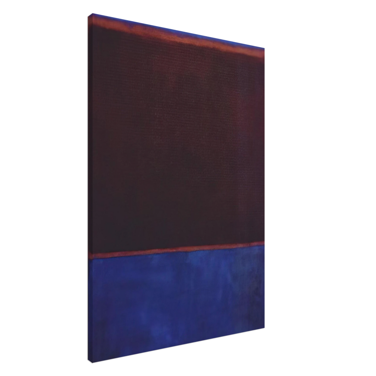 No. 3 Bright Blue, Brown, Dark Blue on Wine - 1962 Canvas | Mark Rothko Canvas | Rothko Prints