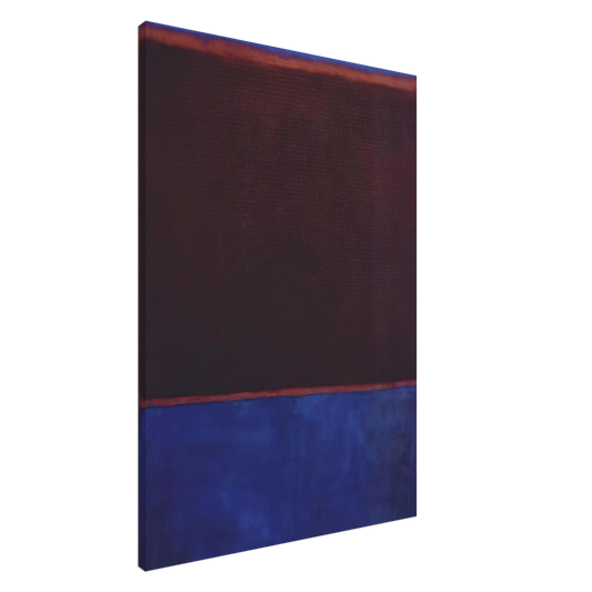No. 3 Bright Blue, Brown, Dark Blue on Wine - 1962 Canvas | Mark Rothko Canvas | Rothko Prints