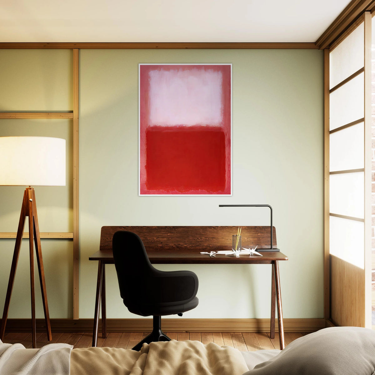 White Over Red - 1957 Framed Poster | Mark Rothko Framed Prints Wall Art | Rothko Prints