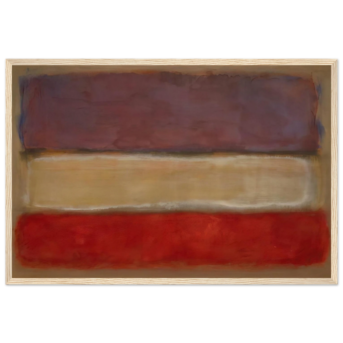 Untitled Purple, White, and Red - 1953 Framed Poster | Mark Rothko Framed Prints Wall Art | Rothko Prints