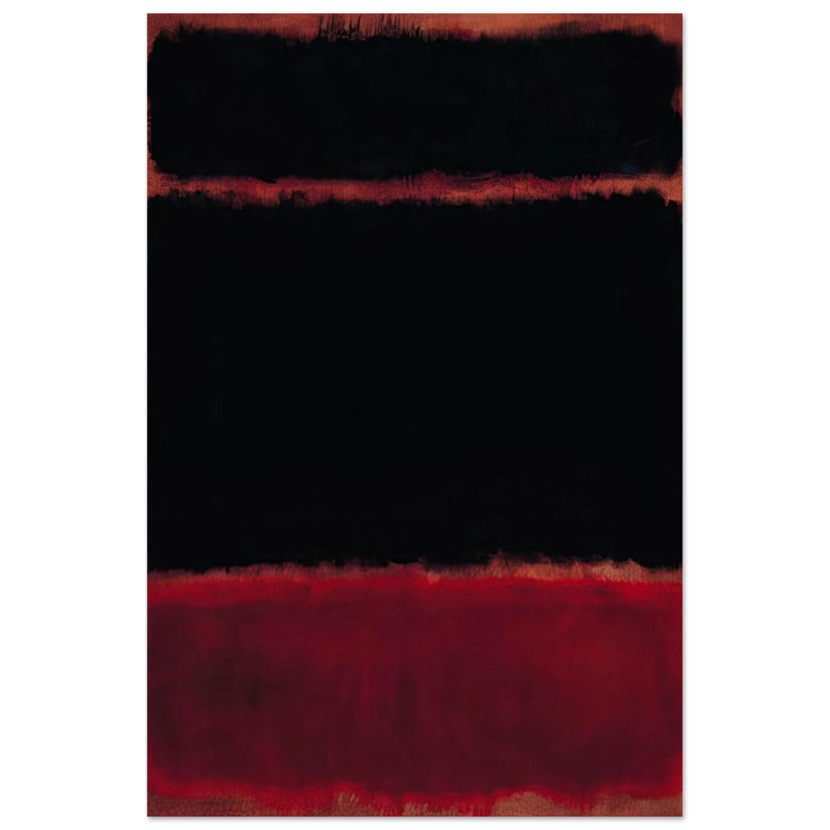 Black in Deep Red - 1957 Poster | Mark Rothko Poster | Rothko Prints