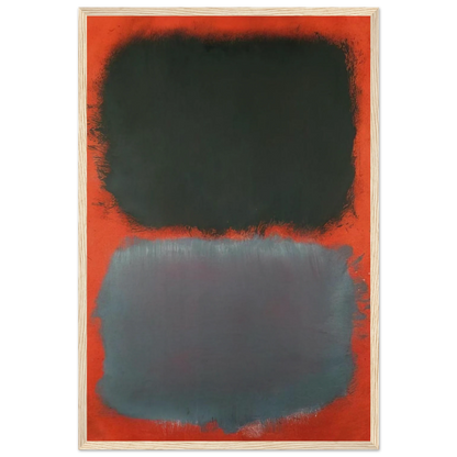 Untitled Gray, Gray on Red - 1968 Framed Poster | Mark Rothko Framed Prints Wall Art | Rothko Prints