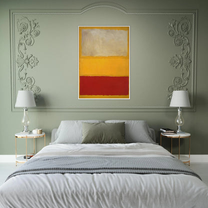 No. 13 White, Red on Yellow Framed Poster | Mark Rothko Framed Prints Wall Art | Rothko Prints