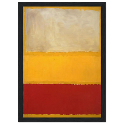 No. 13 White, Red on Yellow Framed Poster | Mark Rothko Framed Prints Wall Art | Rothko Prints