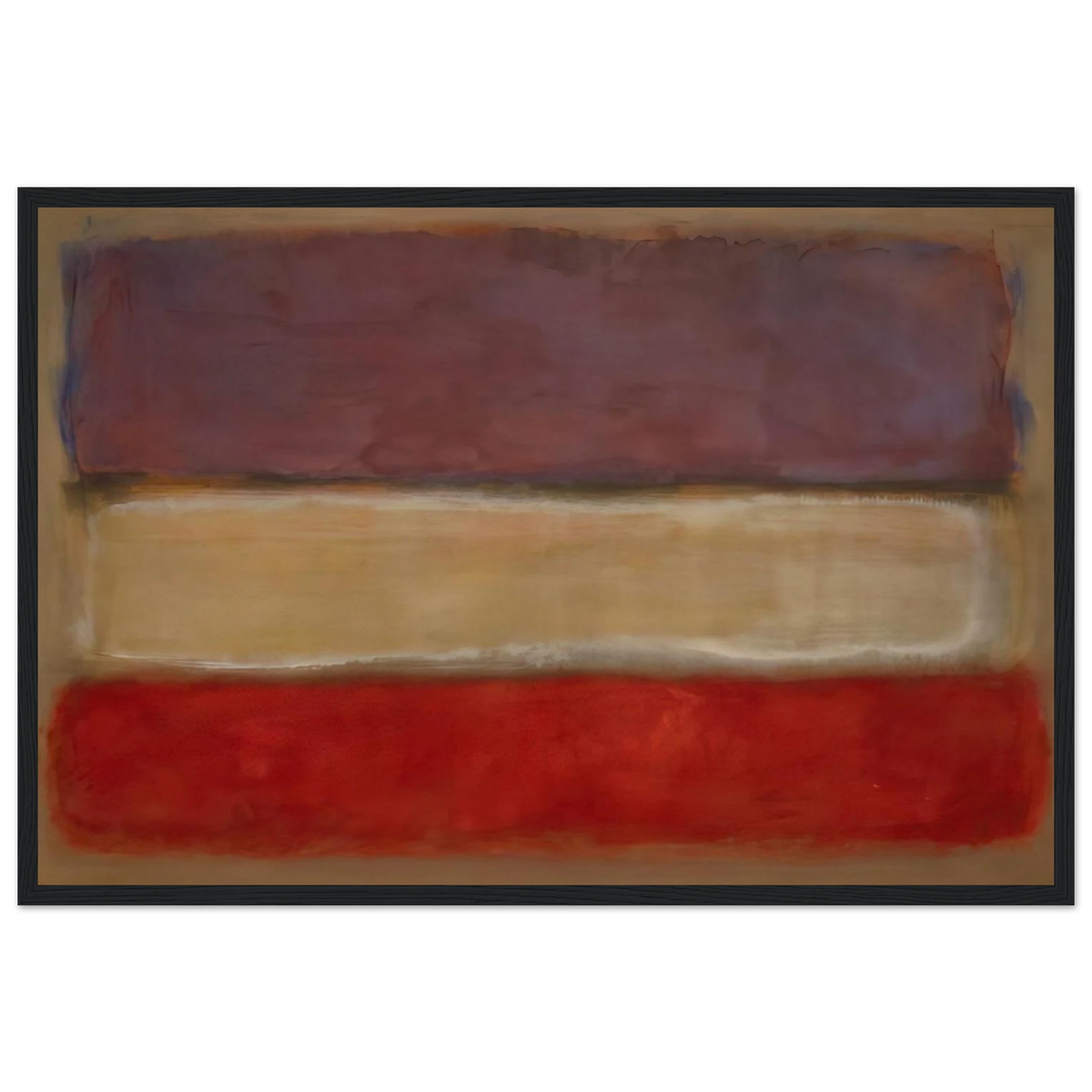 Untitled Purple, White, and Red - 1953 Framed Poster | Mark Rothko Framed Prints Wall Art | Rothko Prints