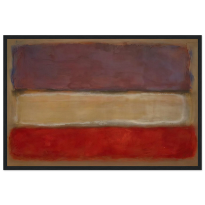 Untitled Purple, White, and Red - 1953 Framed Poster | Mark Rothko Framed Prints Wall Art | Rothko Prints