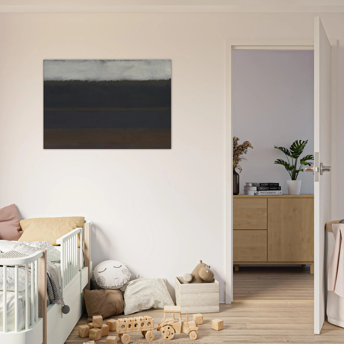 No. 14 Horizontals, White over Darks - 1961 Canvas | Mark Rothko Canvas | Rothko Prints