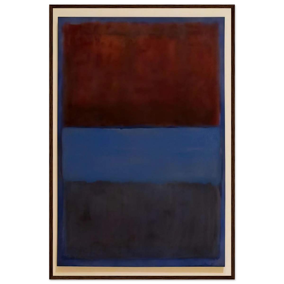 No.61 Rust and Blue - 1953 Framed Poster | Mark Rothko Framed Prints Wall Art | Rothko Prints