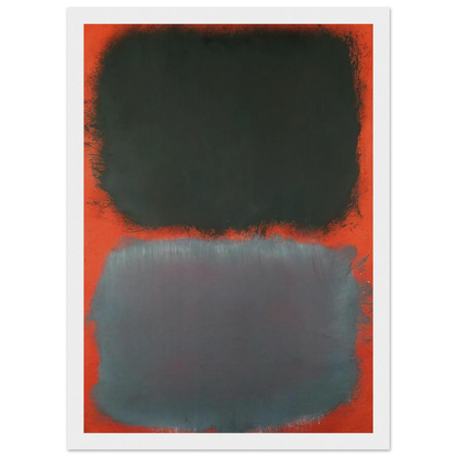 Untitled Gray, Gray on Red - 1968 Framed Poster | Mark Rothko Framed Prints Wall Art | Rothko Prints