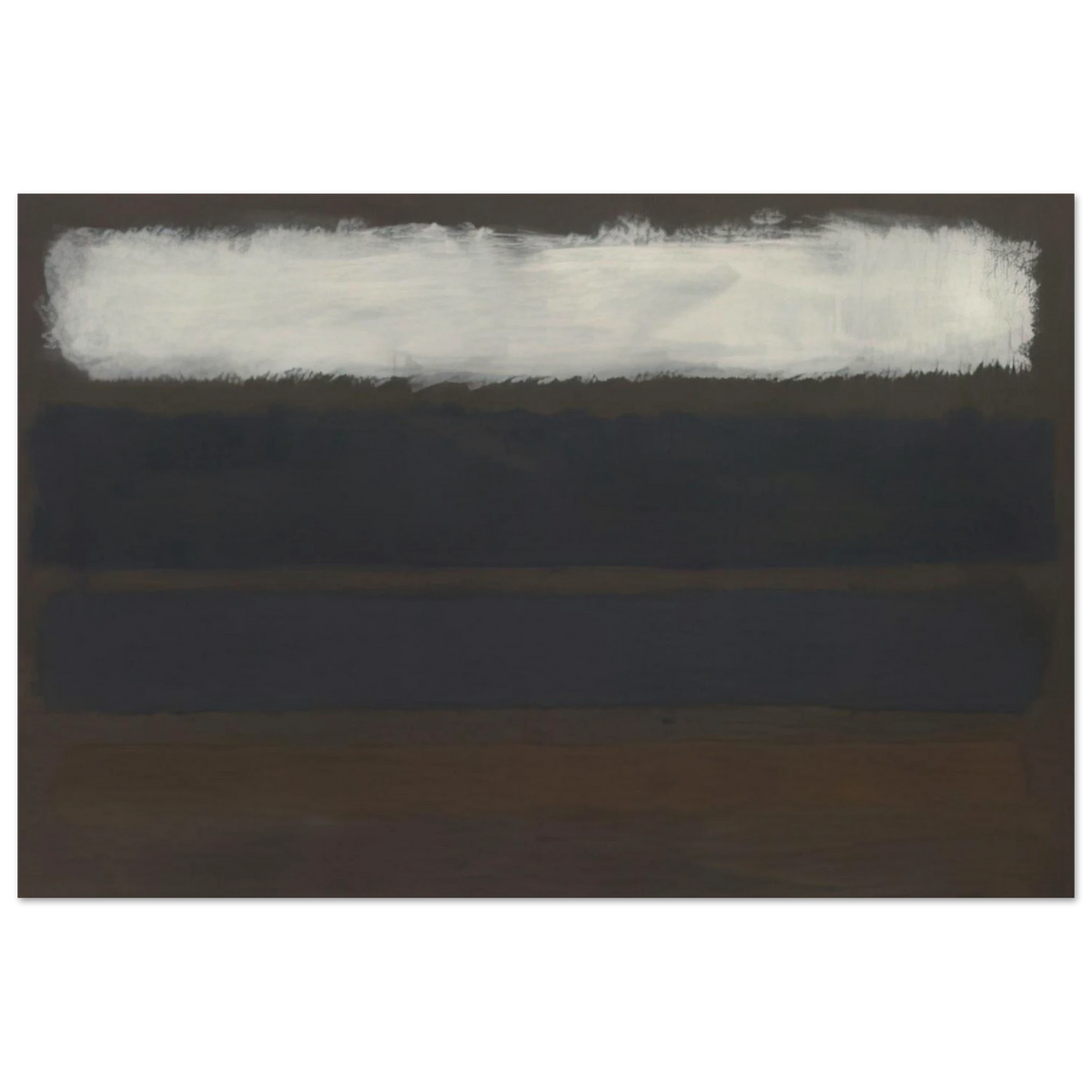 No. 14 Horizontals, White over Darks - 1961 Poster | Mark Rothko Poster | Rothko Prints