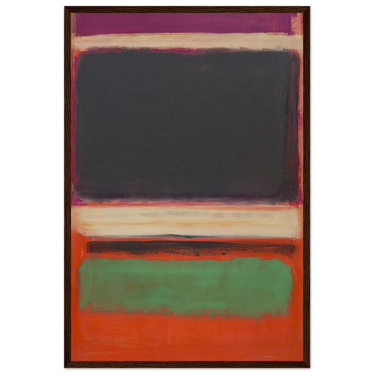 No.3No.13 Magenta, Black, Green on Orange - 1949 Framed Poster | Mark Rothko Framed Prints Wall Art | Rothko Prints