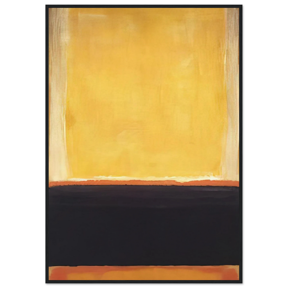 Yellow, Charcoal, Brown - 1953 Framed Poster | Mark Rothko Framed Prints Wall Art | Rothko Prints