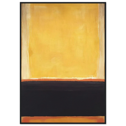 Yellow, Charcoal, Brown - 1953 Framed Poster | Mark Rothko Framed Prints Wall Art | Rothko Prints