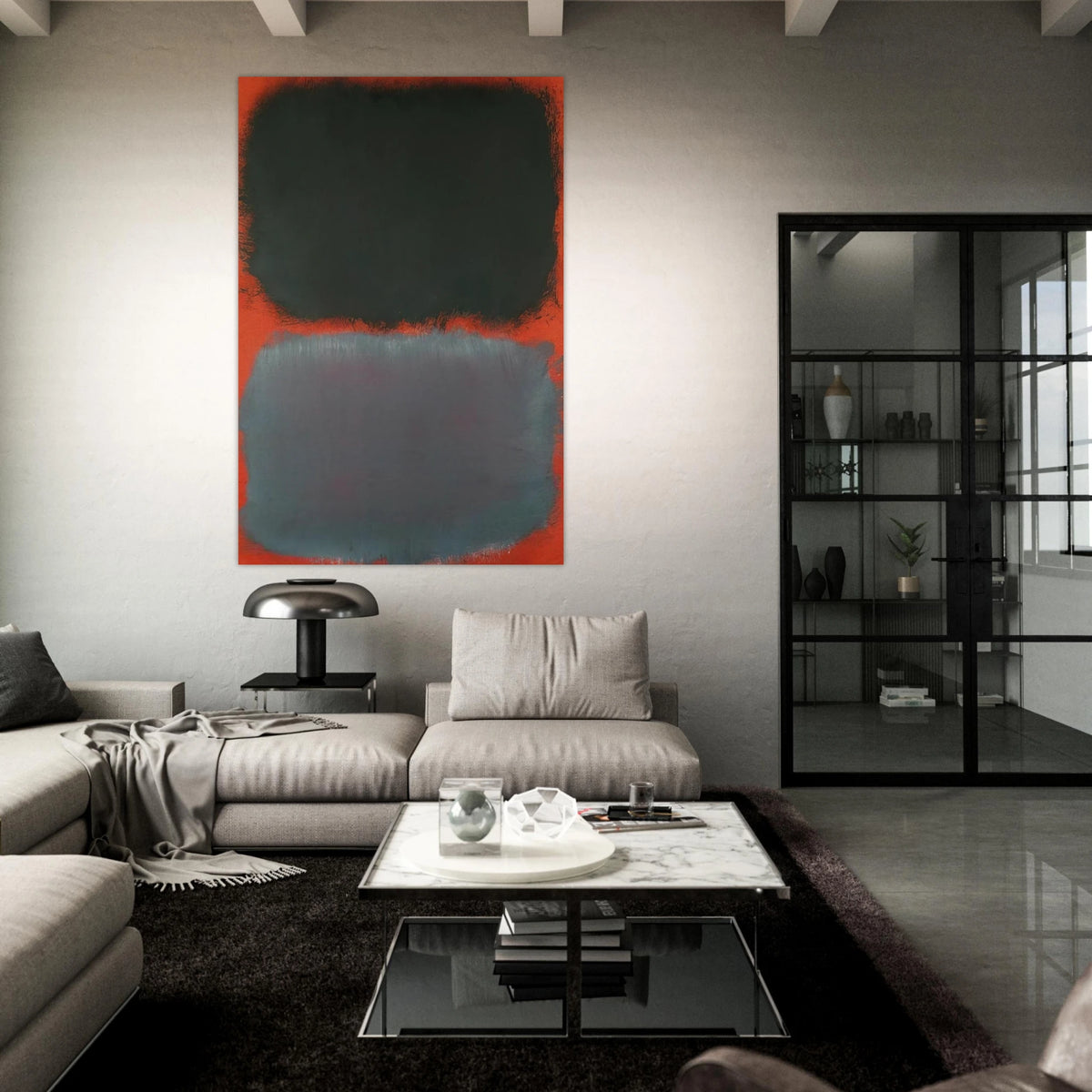 Untitled Gray, Gray on Red - 1968 Poster | Mark Rothko Poster | Rothko Prints