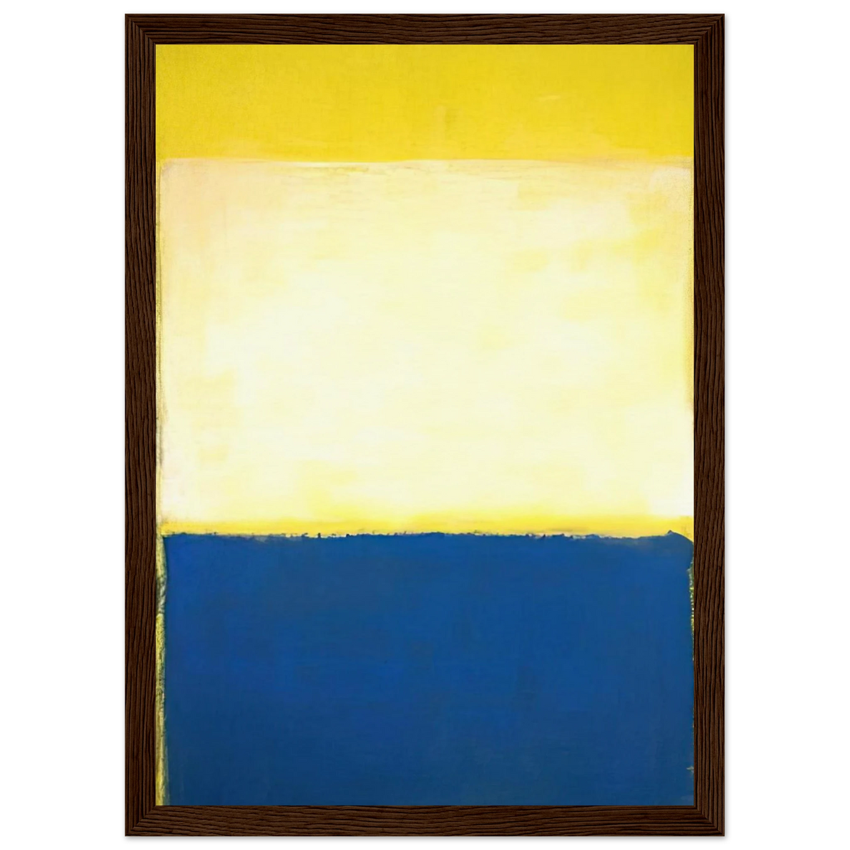No. 6 Yellow, White, Blue Over Yellow on Gray - 1954 Framed Poster | Mark Rothko Framed Prints Wall Art | Rothko Prints