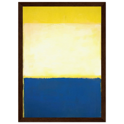 No. 6 Yellow, White, Blue Over Yellow on Gray - 1954 Framed Poster | Mark Rothko Framed Prints Wall Art | Rothko Prints