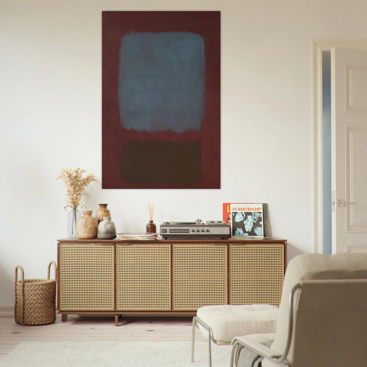 No. 37No. 19 Slate Blue and Brown on Plum - 1958 Poster | Mark Rothko Poster | Rothko Prints