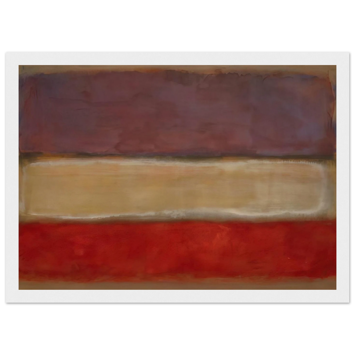 Untitled Purple, White, and Red - 1953 Framed Poster | Mark Rothko Framed Prints Wall Art | Rothko Prints