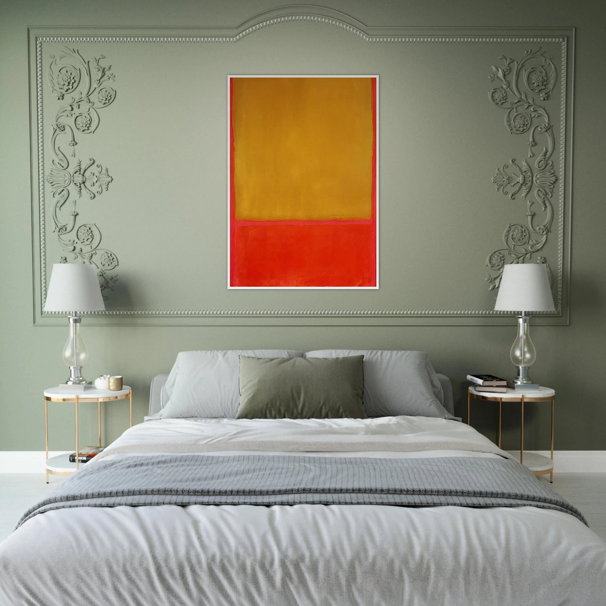 Ochre and Red on Red - 1954 Framed Poster | Mark Rothko Framed Prints Wall Art | Rothko Prints