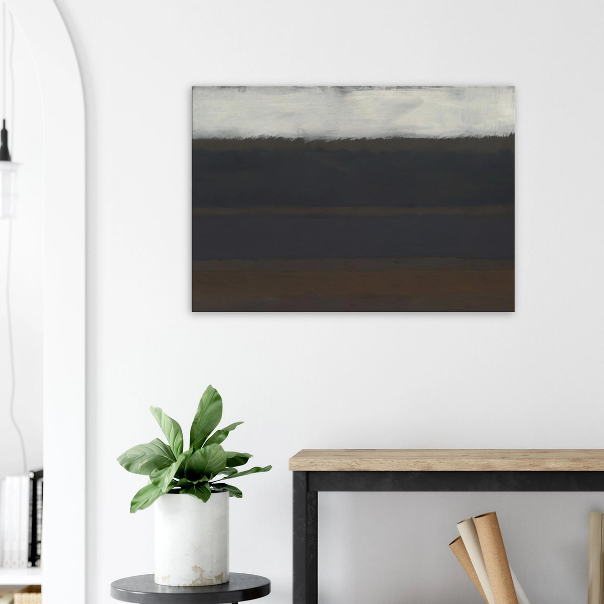 No. 14 Horizontals, White over Darks - 1961 Canvas | Mark Rothko Canvas | Rothko Prints