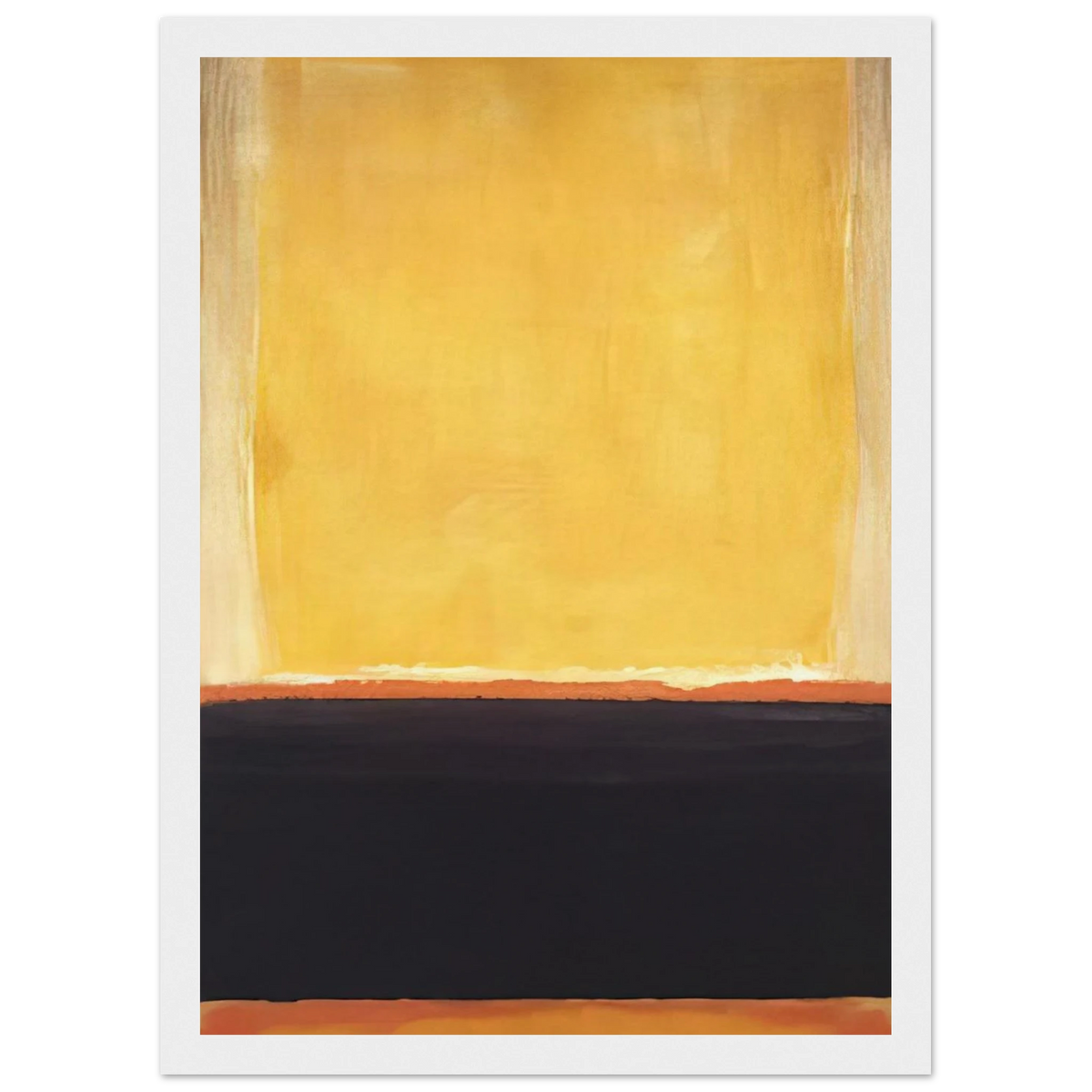 Yellow, Charcoal, Brown - 1953 Framed Poster | Mark Rothko Framed Prints Wall Art | Rothko Prints