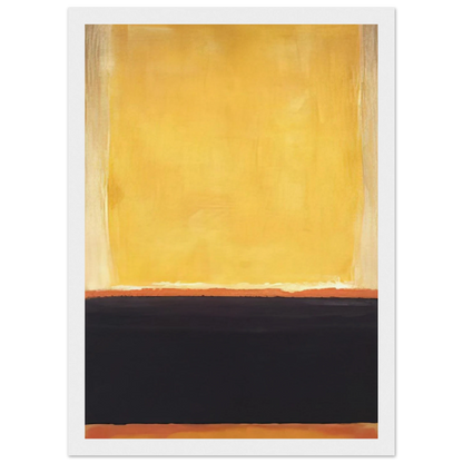 Yellow, Charcoal, Brown - 1953 Framed Poster | Mark Rothko Framed Prints Wall Art | Rothko Prints