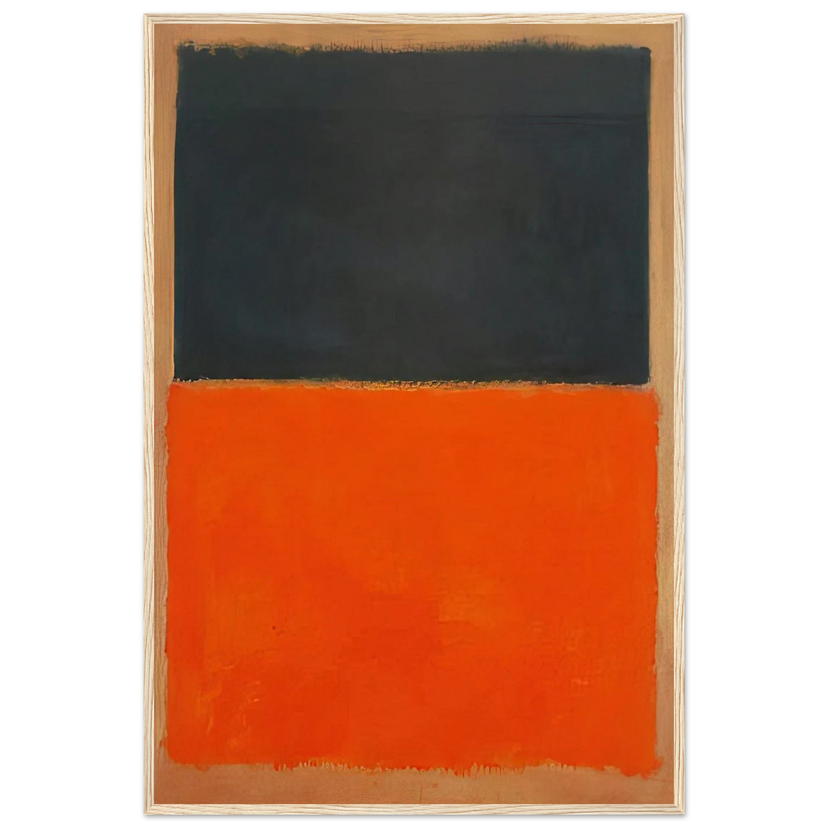 Green and Tangerine on Red - 1956 Framed Poster | Mark Rothko Framed Prints Wall Art | Rothko Prints