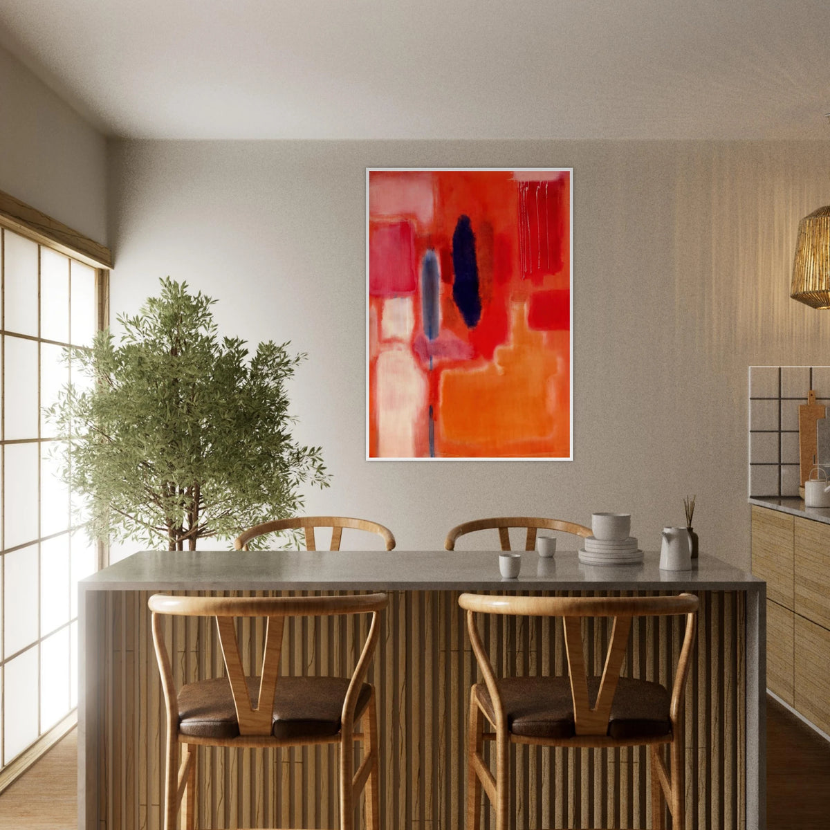 No. 9 - 1948 Framed Poster | Mark Rothko Framed Prints Wall Art | Rothko Prints