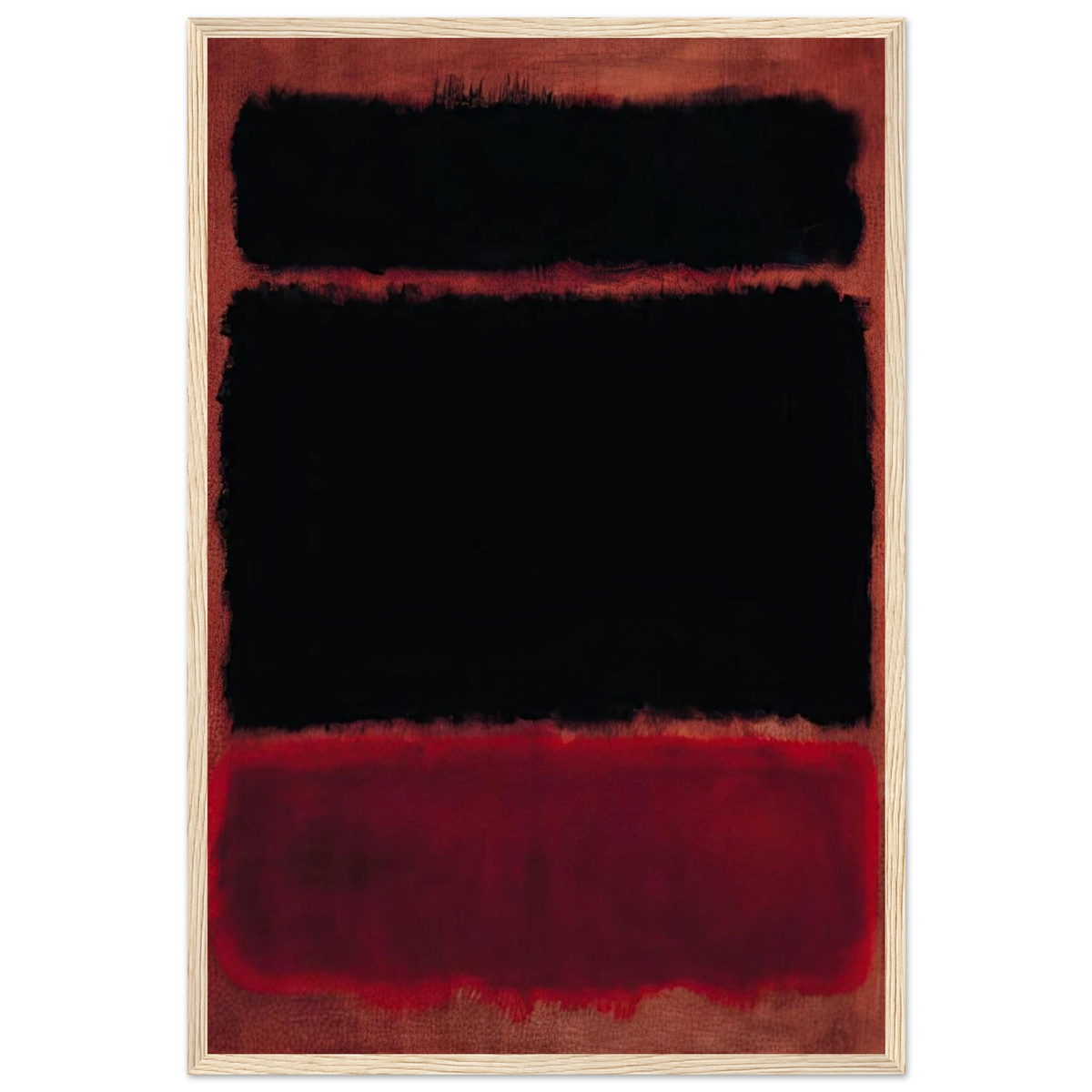 Black in Deep Red - 1957 Framed Poster | Mark Rothko Framed Prints Wall Art | Rothko Prints