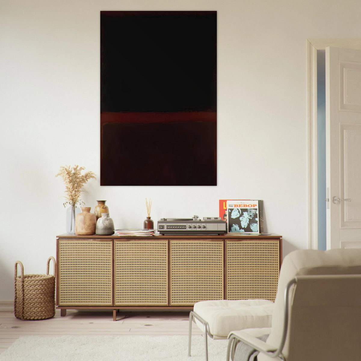 Black on Dark Sienna on Purple - 1960 Poster | Mark Rothko Poster | Rothko Prints