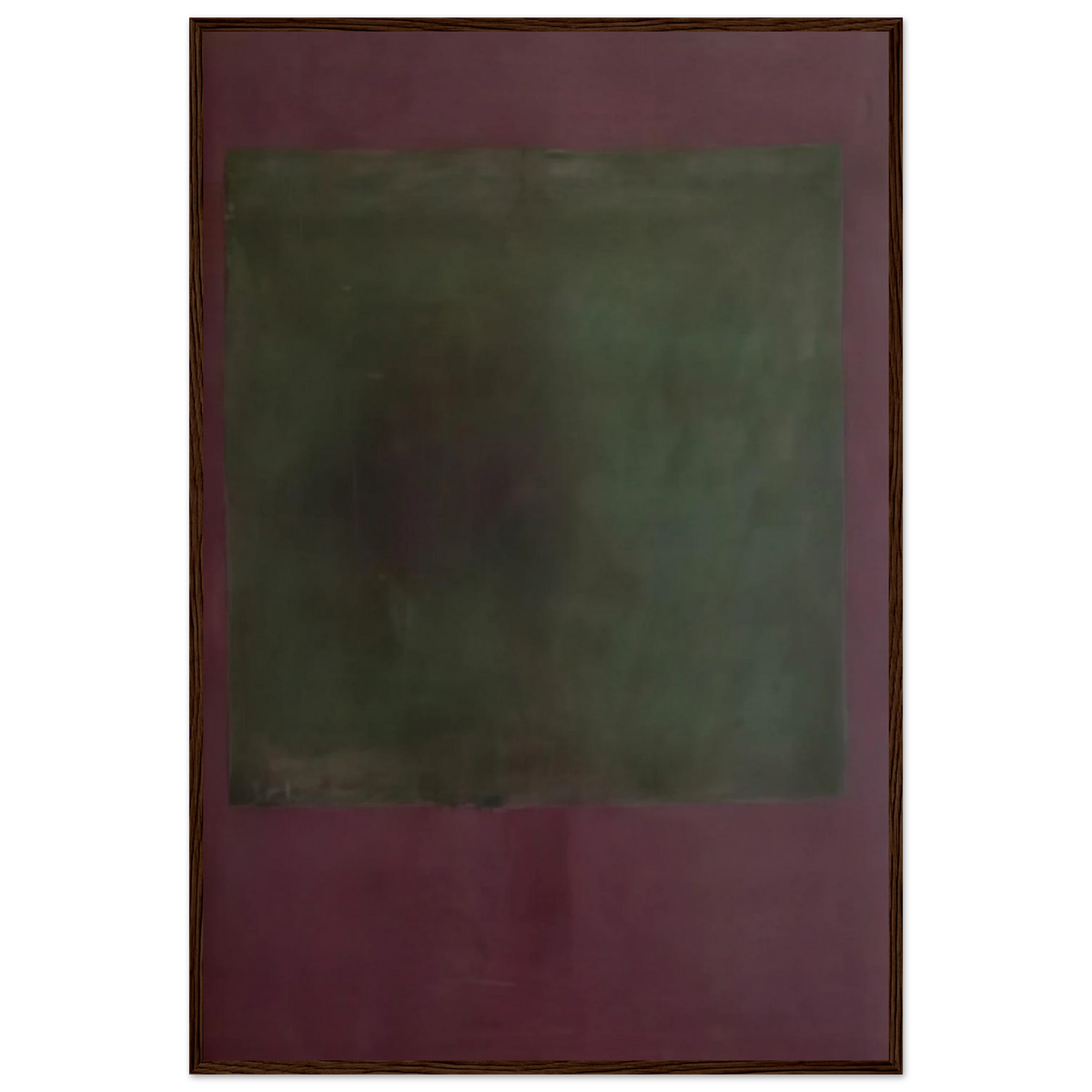 Untitled Green on Maroon - 1961 Framed Poster | Mark Rothko Framed Prints Wall Art | Rothko Prints