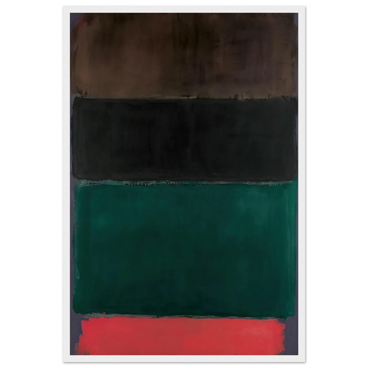 Untitled Red-Brown, Black, Green, Red - 1962 Framed Poster | Mark Rothko Framed Prints Wall Art | Rothko Prints