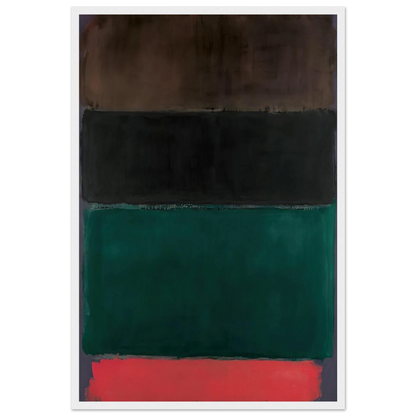 Untitled Red-Brown, Black, Green, Red - 1962 Framed Poster | Mark Rothko Framed Prints Wall Art | Rothko Prints