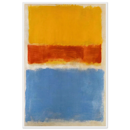 Untitled Yellow, Red and Blue - 1953 Framed Poster | Mark Rothko Framed Prints Wall Art | Rothko Prints