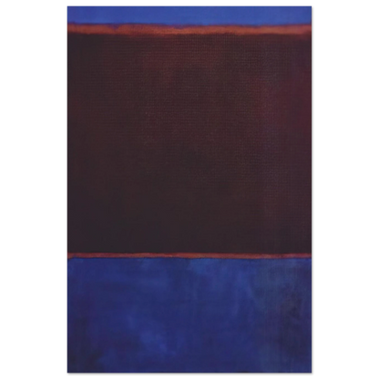 No. 3 Bright Blue, Brown, Dark Blue on Wine - 1962 Poster | Mark Rothko Poster | Rothko Prints