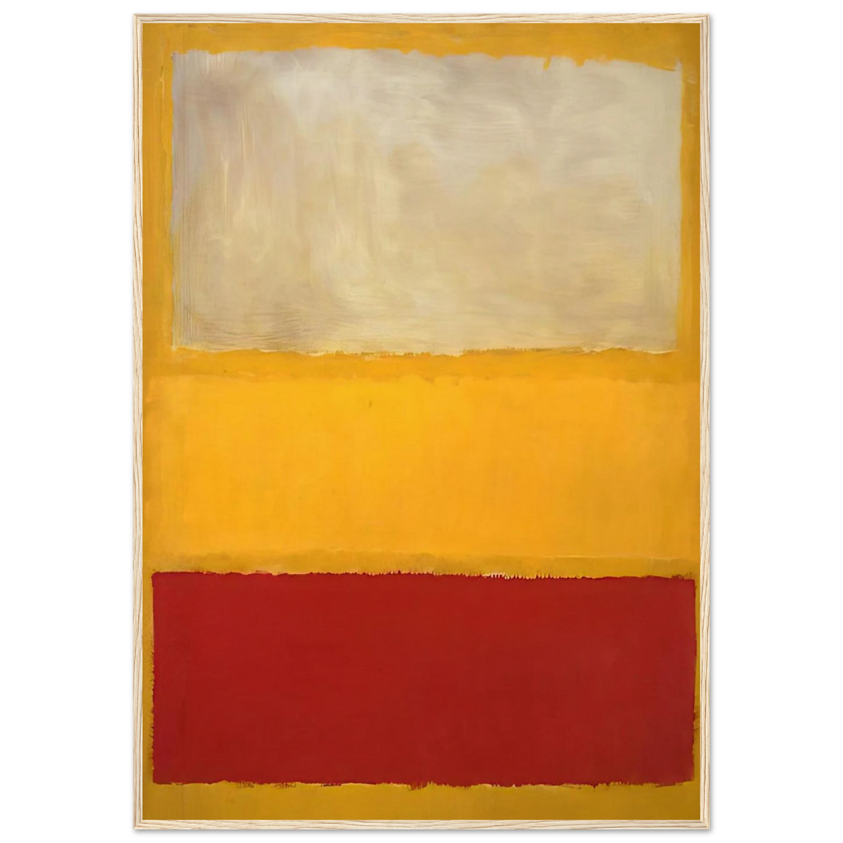 No. 13 White, Red on Yellow Framed Poster | Mark Rothko Framed Prints Wall Art | Rothko Prints