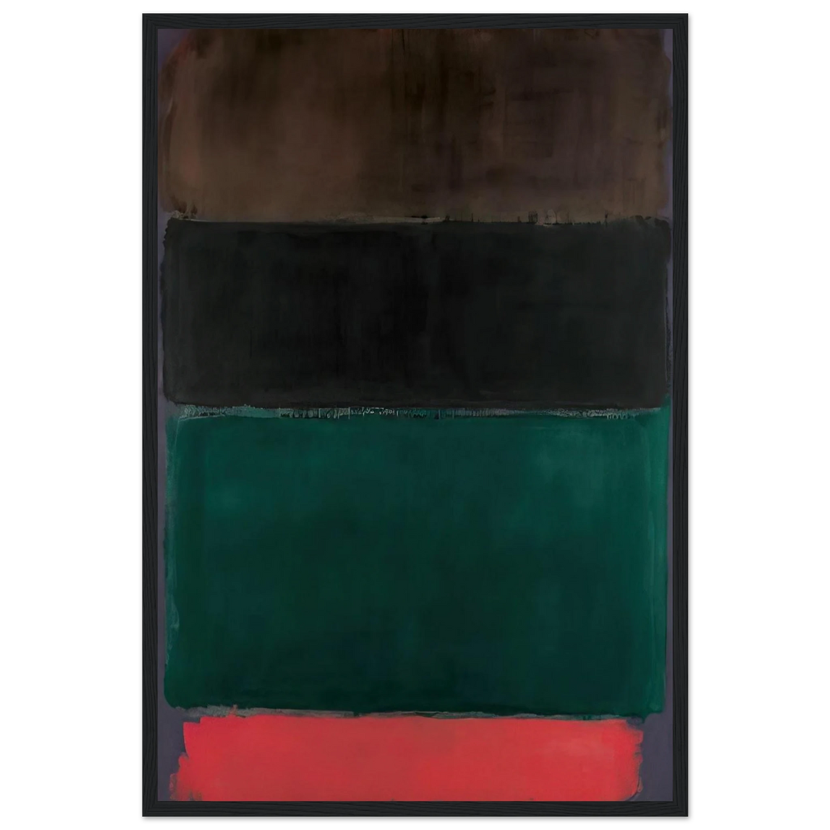 Untitled Red-Brown, Black, Green, Red - 1962 Framed Poster | Mark Rothko Framed Prints Wall Art | Rothko Prints