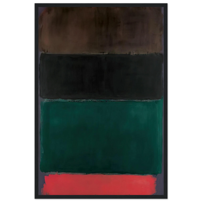 Untitled Red-Brown, Black, Green, Red - 1962 Framed Poster | Mark Rothko Framed Prints Wall Art | Rothko Prints