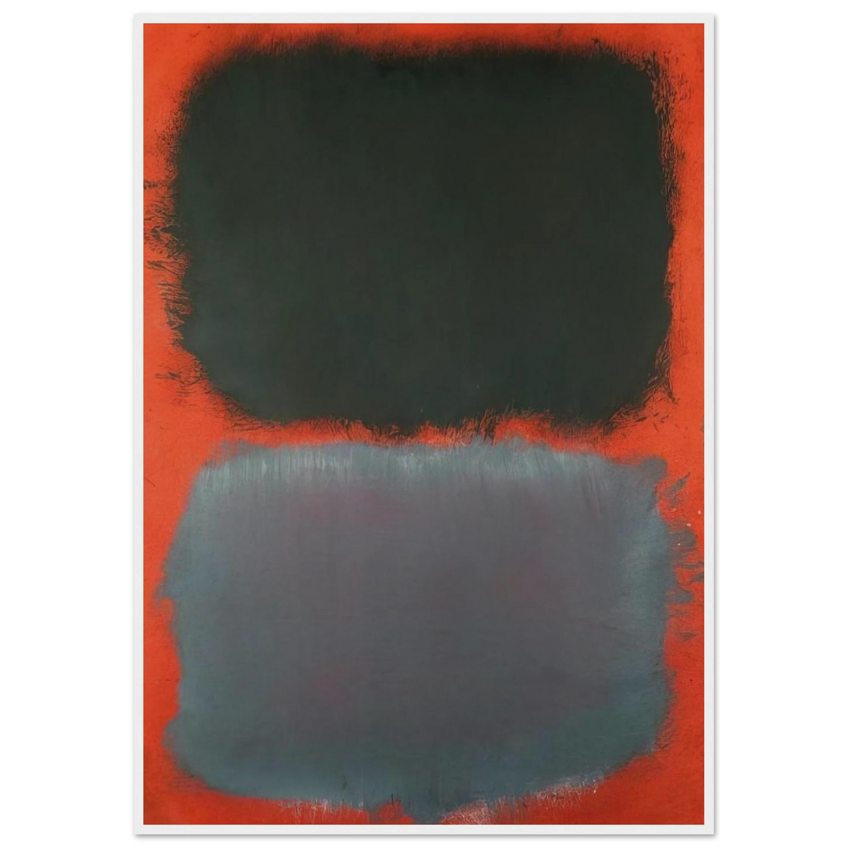 Untitled Gray, Gray on Red - 1968 Framed Poster | Mark Rothko Framed Prints Wall Art | Rothko Prints
