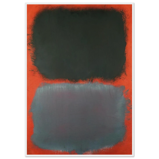 Untitled Gray, Gray on Red - 1968 Framed Poster | Mark Rothko Framed Prints Wall Art | Rothko Prints