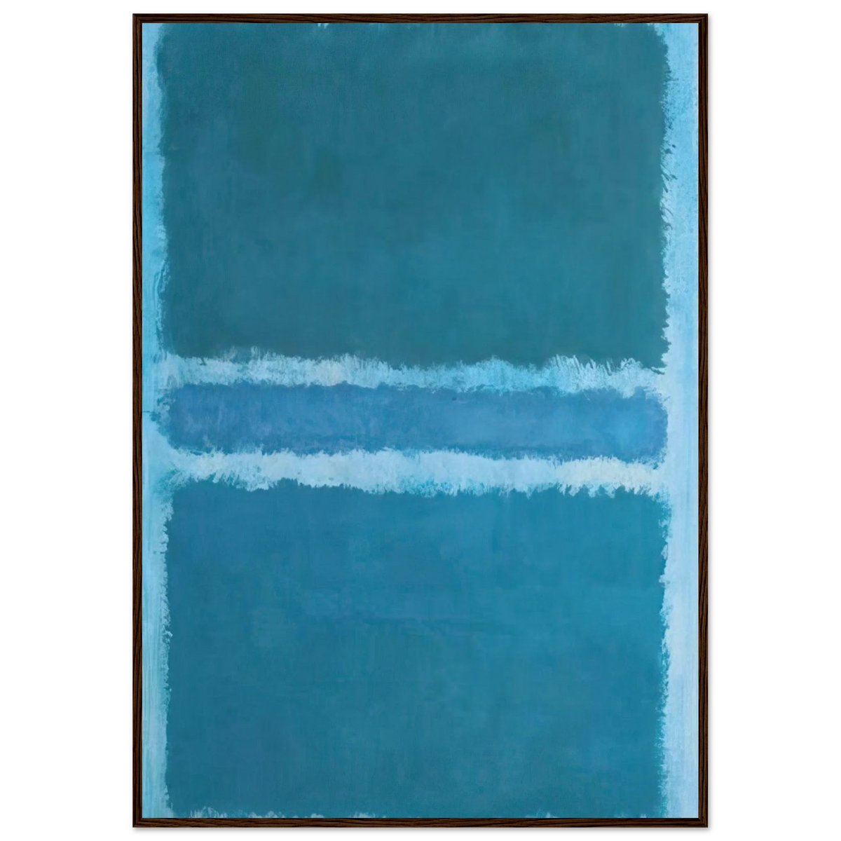 Untitled Blue Divided by Blue - 1966 Framed Poster | Mark Rothko Framed Prints Wall Art | Rothko Prints