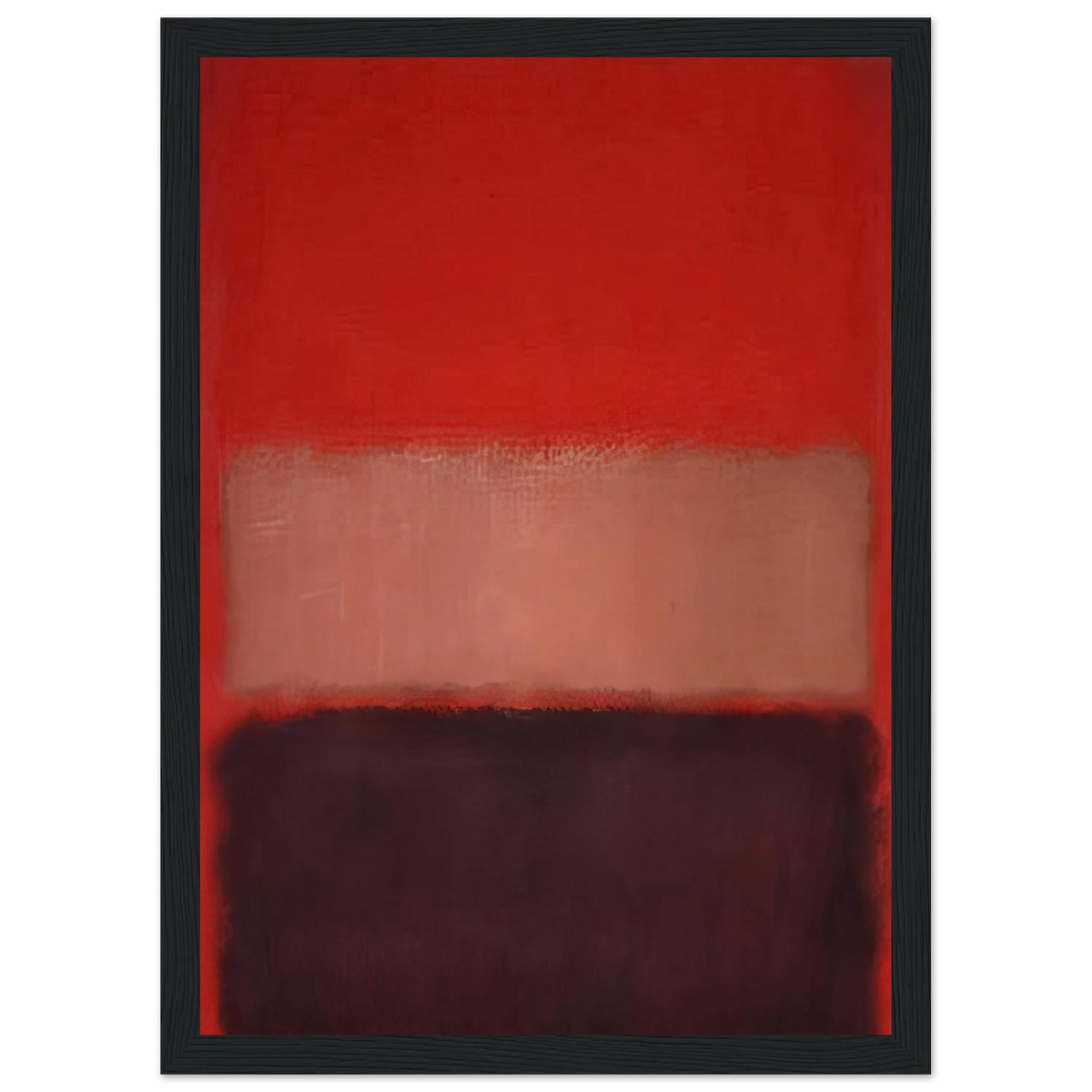 No. 46 Black, Ochre, Red Over Red - 1957 Framed Poster | Mark Rothko Framed Prints Wall Art | Rothko Prints