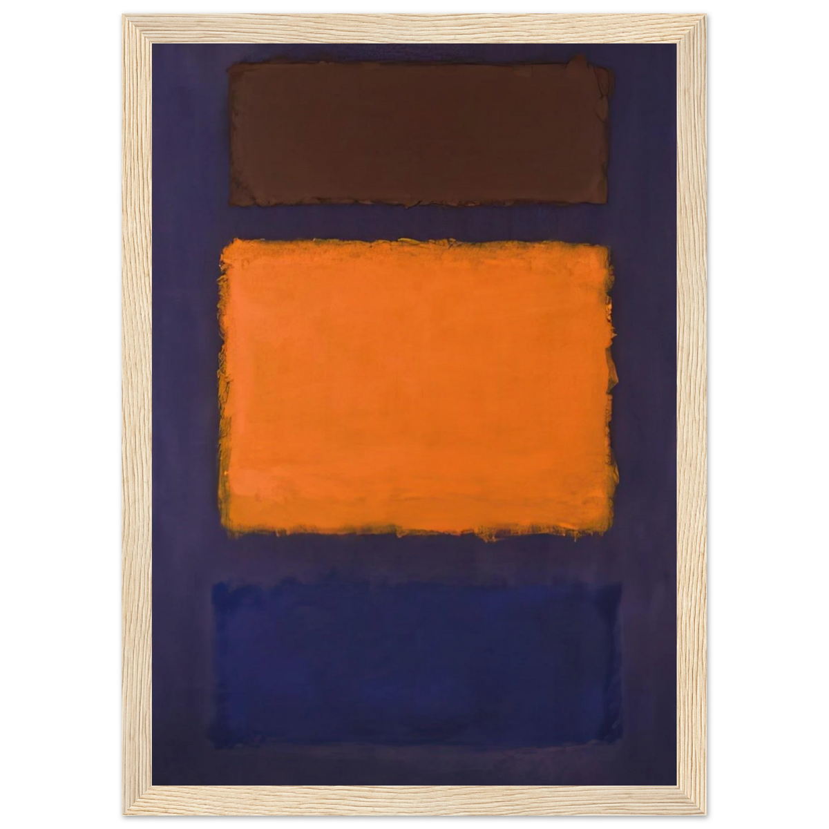 Brown, Orange, Blue on Maroon - c.1963  United States Framed Poster | Mark Rothko Framed Prints Wall Art | Rothko Prints