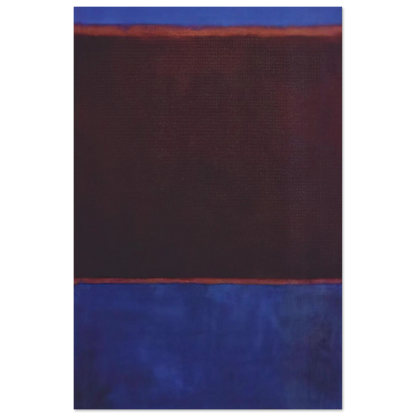 No. 3 Bright Blue, Brown, Dark Blue on Wine - 1962 Poster | Mark Rothko Poster | Rothko Prints