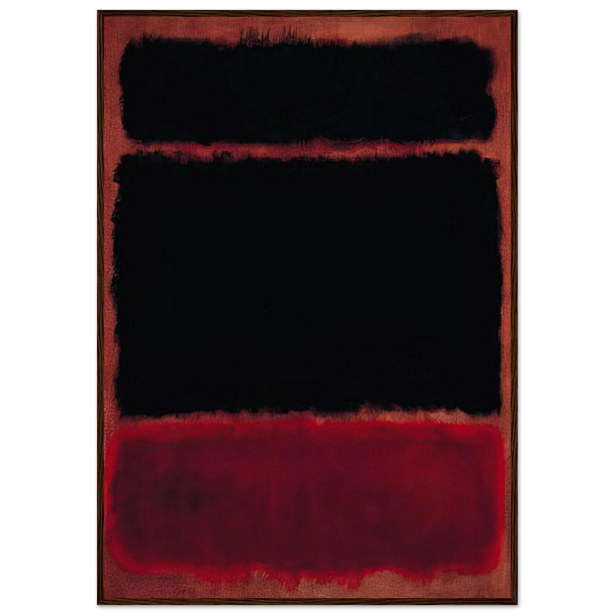 Black in Deep Red - 1957 Framed Poster | Mark Rothko Framed Prints Wall Art | Rothko Prints