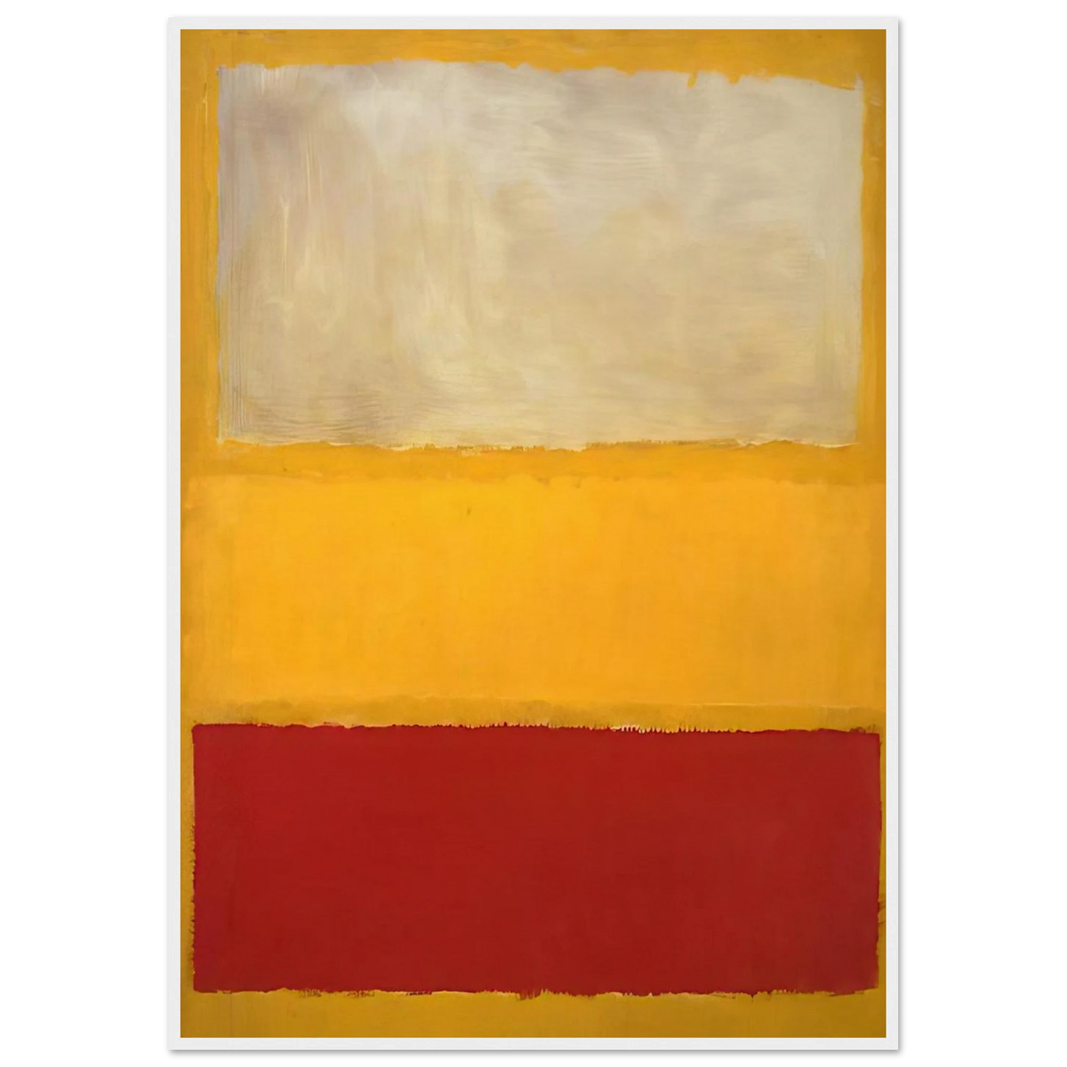 No. 13 White, Red on Yellow Framed Poster | Mark Rothko Framed Prints Wall Art | Rothko Prints
