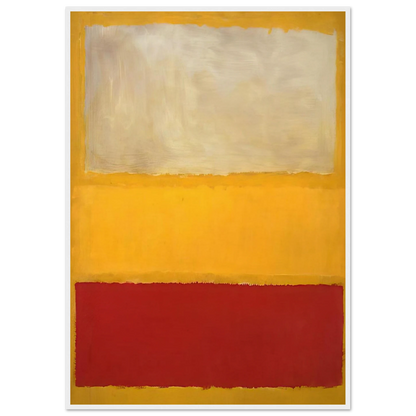 No. 13 White, Red on Yellow Framed Poster | Mark Rothko Framed Prints Wall Art | Rothko Prints