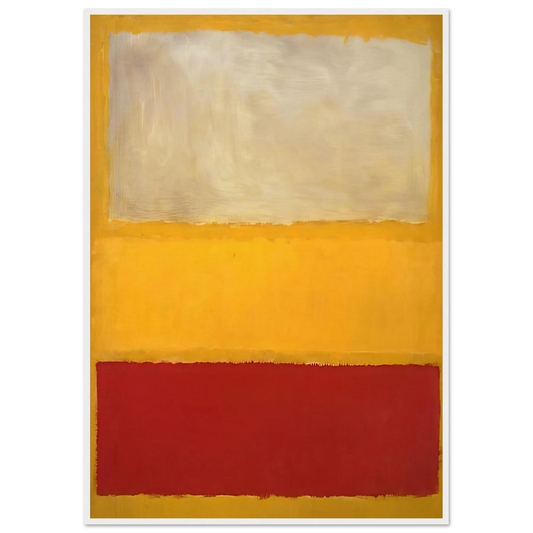 No. 13 White, Red on Yellow Framed Poster | Mark Rothko Framed Prints Wall Art | Rothko Prints