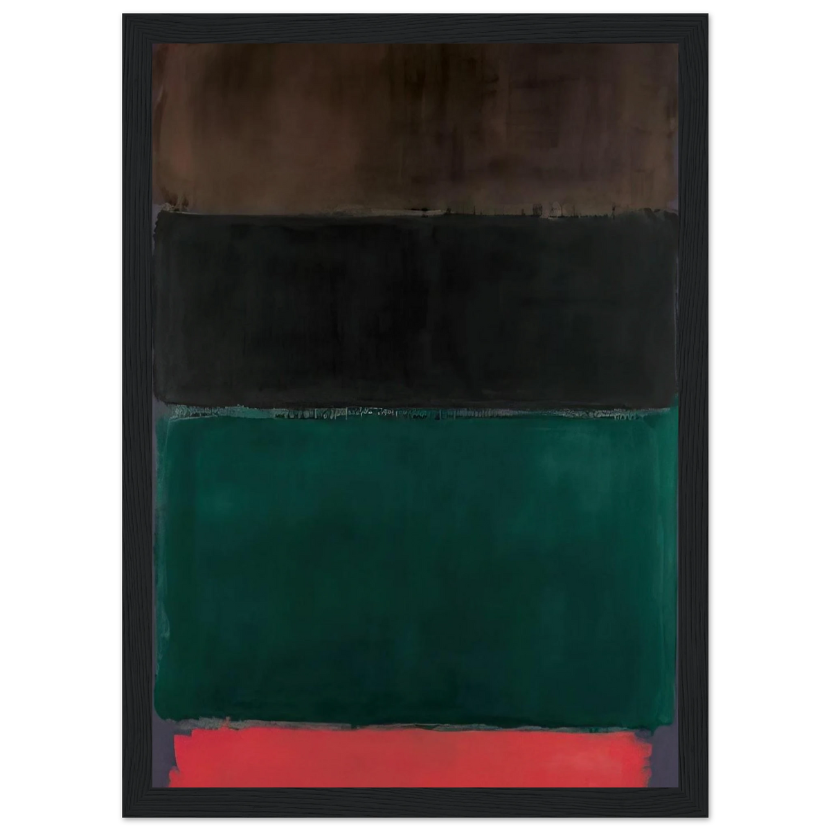 Untitled Red-Brown, Black, Green, Red - 1962 Framed Poster | Mark Rothko Framed Prints Wall Art | Rothko Prints