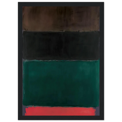 Untitled Red-Brown, Black, Green, Red - 1962 Framed Poster | Mark Rothko Framed Prints Wall Art | Rothko Prints